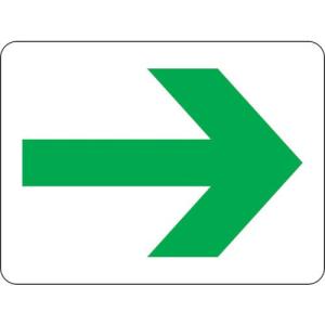 緑十字 高輝度蓄光テープ用補助ステッカー(壁面用) →矢印 SWP-3 45×60mm 5枚組 ( 378003 ) (株)日本緑十字社｜orangetool