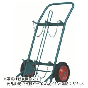 KS ボンベ運搬車 7000L容器二本用 ( KS-O-2 ) カミマル(株) (メーカー取寄)｜orangetool