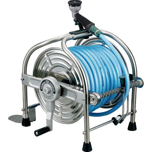 ハタヤ ステンレス(SUS304)ホールリール 40m耐圧ホース・レバーノズル付 ( SLA-40P...