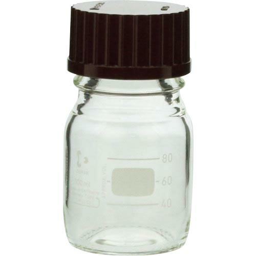 SIBATA 耐熱ねじ口びん 赤キャップ付 100mL  ( 017200-1001A )