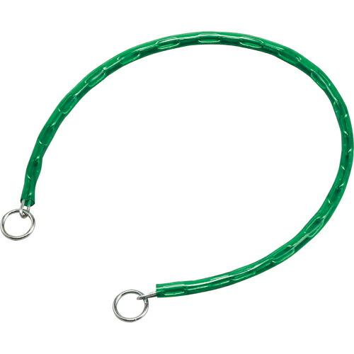 緑十字 チェーンロック(錠別売タイプ) 緑 チェイン-80G 長さ800mm 両端リング付 ( 19...
