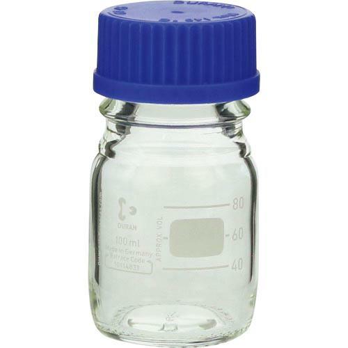 SIBATA 耐熱ねじ口びん 青キャップ付 100mL  ( 017200-100A )