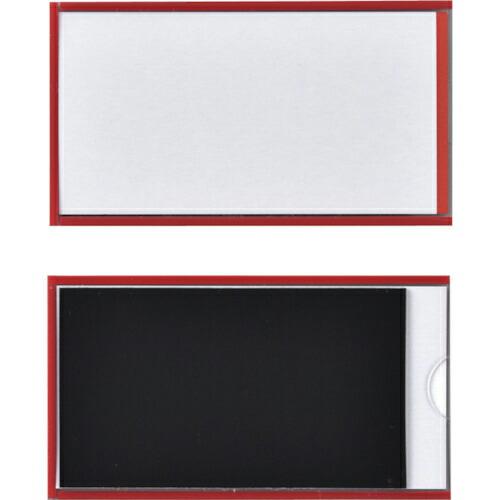 緑十字 カードケース(裏マグネット付) 赤 MP-2R 50×90mm 10枚組 硬質タイプ ( 3...