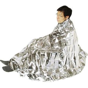 緑十字 防災用品 エマージェンシーブランケット 2200×1400mm アルミ蒸着PET ( 380037 ) (株)日本緑十字社｜orangetool