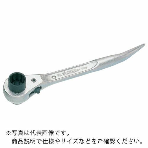 スーパー 曲がりしの付・両口ラチェットレンチ ショート・スタンダードタイプ 呼び:19×21 ( S...