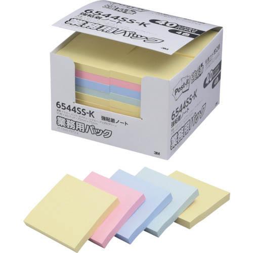 3M ポスト・イット 強粘着 75X75mm 90枚X40パッド(3600枚入) ( 6544SS-...