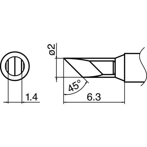 白光 こて先 KU型 ( T35-03KU ) 白光(株)