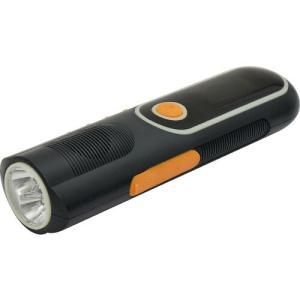 NICHIDO 自家発電LEDライト 手回し充電タイプ ラジオ付 ( LEH-05W-PG ) 日動工業(株)｜orangetool