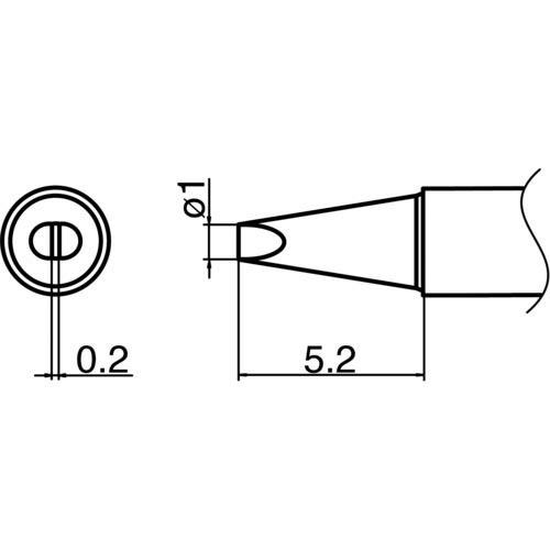 白光 こて先 1D型 ( T35-02D1 ) 白光(株)