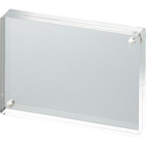 光 アクリルクリスタル 卓上メニュー&フォトフレーム 透明 89×127×20mm ( K-908D )｜orangetool
