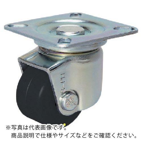 シシク 低床重荷重用双輪キャスター 50径 自在 MCD車輪 三価クロメート ( HJT-50U-M...