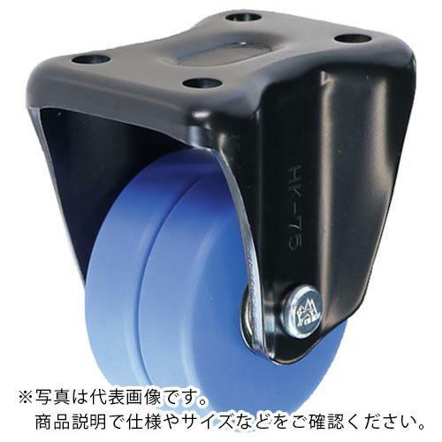 シシク 低床重荷重用双輪キャスター 固定 50径 モノマーキャスティングナイロン車輪 焼付ブラック ...