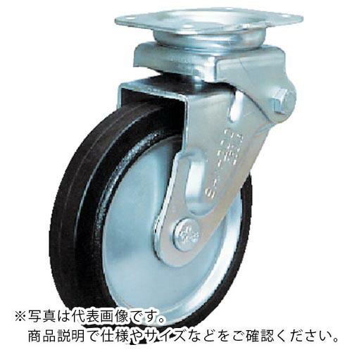 シシク 緩衝キャスター 自在 150径 ゴム車輪 ( SAJ-150W ) シシクSISIKUアドク...