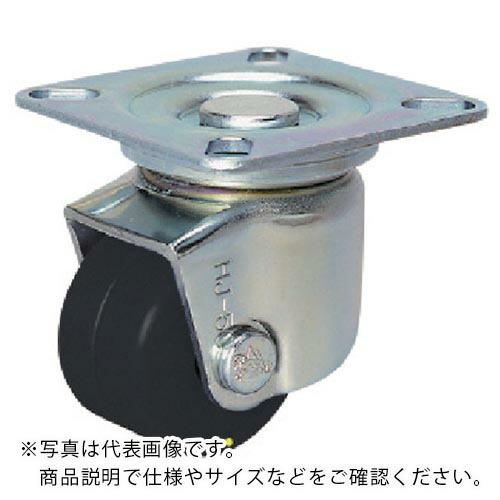 シシク 低床重荷重用双輪キャスター 75径 自在 MCD車輪 三価クロメート ( HJT-75U-M...