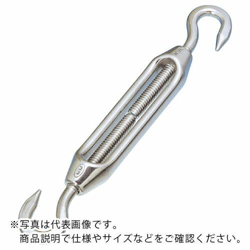 水本 ステンレス 枠式ターンバックル(フック&amp;フック) 捻子径W-1/4  ( A-380 )