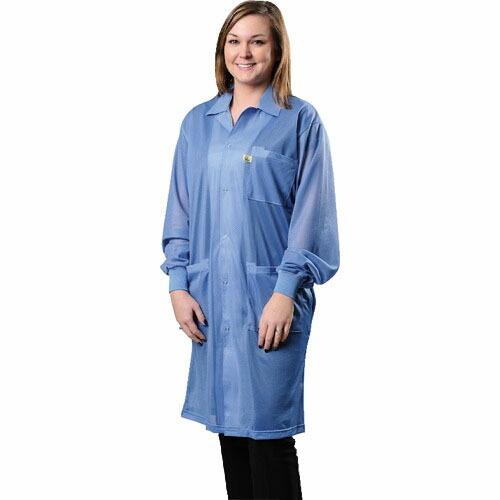 DESCO LABCOAT KNITTED CUFFS BLUE XS ( 73610 ) DESC...