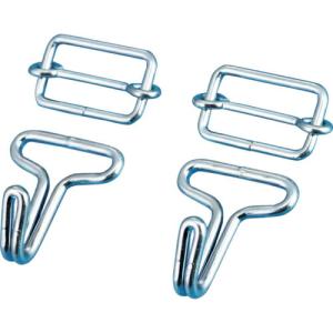 緑十字 多目的ゴムロープ用金具(フック) ゴムベルトK 2セット/組 ベルト別売 ( 350040 ) (株)日本緑十字社｜orangetool