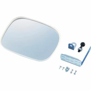 緑十字 小型カーブミラー(マグネットタイプ) 白 壁角15W 150×180mm 取付金具付 ( 276101 ) (株)日本緑十字社｜orangetool