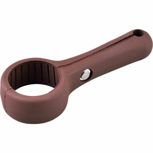 緑十字 ドアノブ用ハンドル(レバーハンドル) ブラウン ドアハンドル-1552 全長155mm ゴム...