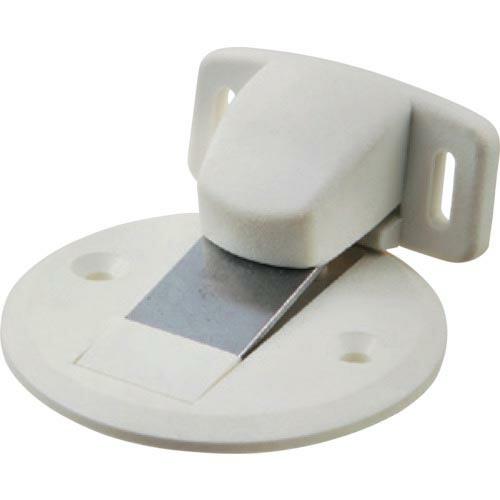 MK マグフラ戸当(面付型)(キャッチ機能付) シルバー ( P-470 007 ) (株)MARU...