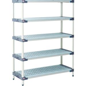 ERECTA メトロマックス4 グリッドマット+抗菌樹脂製ポール 間口1215mm×奥行465mm×高さ1886mm 5段 ( MAX4-1848G-MX74P-5 ) エレクター(株) (メーカー取寄)｜orangetool
