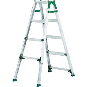 アルインコ 高段差用伸縮脚付きはしご兼用脚立 天板高さ1.29~1.73m(長わく)・1.00~1.44m(短わく)  ( PRH1215FX )｜orangetool
