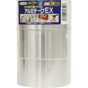 【SALE価格】アサヒペン アルミテープEX お得用3巻パック 幅48mm 長さ10m シルバー T100-3P ( 603296 ) (株)アサヒペン｜orangetool