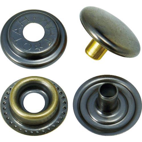 【SALE価格】TRUSCO ハトメボタン 黒ニッケルメッキ 15mm 10組入り ( P-THB1...