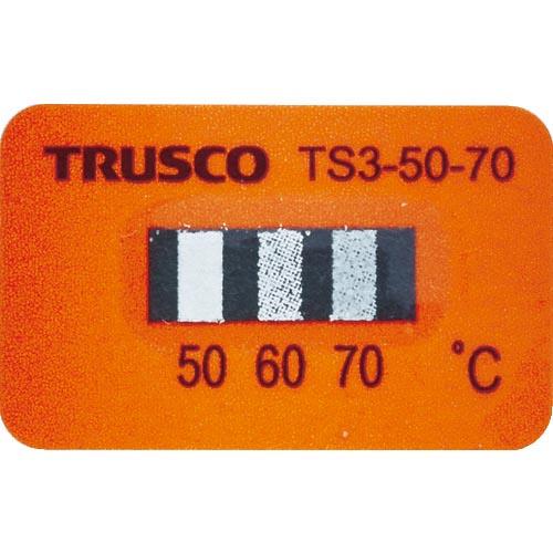 TRUSCO 温度シール3点表示不可逆性50℃~70℃(40枚入り) ( TS3-50-70 ) ト...