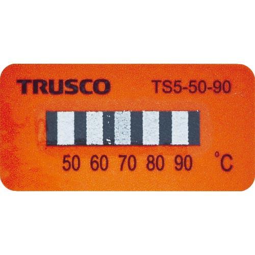 TRUSCO 温度シール5点表示不可逆性50℃~90℃(40枚入り) ( TS5-50-90 ) ト...