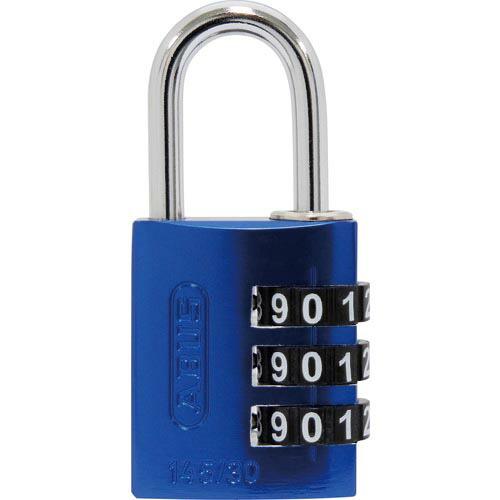 ABUS ナンバー可変式ダイヤル錠  幅31mm ツル径5mm ブルー ( 145-BIGD/30 ...