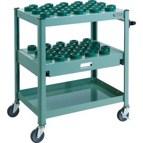 TRUSCO TCW型ツーリングワゴン HSK40A専用 57個 スライド棚付 GN色 ( TCW-...