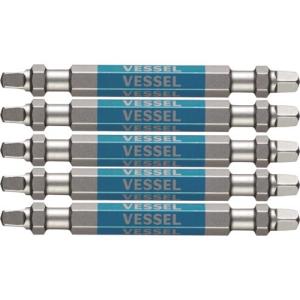 VESSEL 剛彩ビット 5本組 (両頭スクエア) SQ3×65mm ( GS5P-42 )｜orangetool