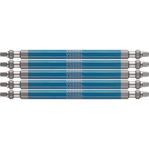 VESSEL 剛彩ビット 5本組 (両頭スクエア) SQ3×110mm ( GS5P-44 )