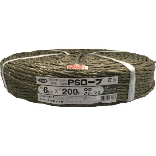 【SALE価格】ユタカメイク PSロープ ODグリーン 6mm×200m ( PS6200OD )
