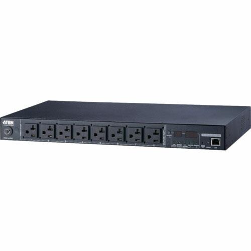 ATEN eco PDU /NEMA/100V/20A/1Uタイプ/8ポート/計測機能搭載/温湿度セ...
