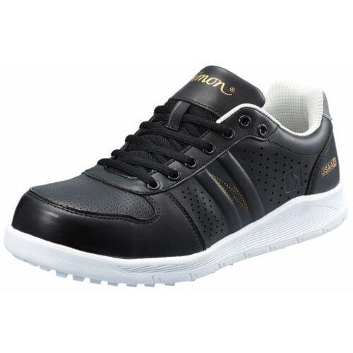 シモン 耐滑静電プロスニーカー NS611黒静電 26.5cm ( NS611BKS-26.5 ) ...