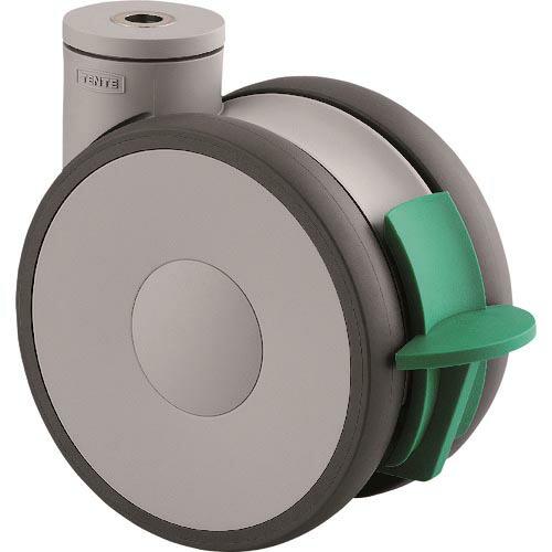 【SALE価格】テンテキャスター 高性能旋回双輪キャスター&quot;LINEA&quot;(ポリウレタン車) φ125...