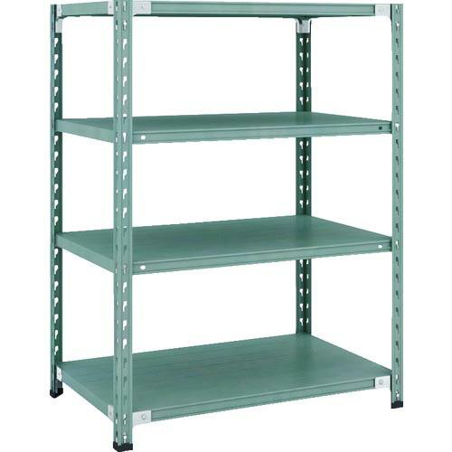 【SALE価格】TRUSCO CB型セミボルトレス軽中量棚 900X600XH1200 4段 グリー...