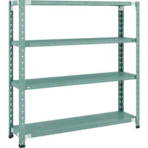 【SALE価格】TRUSCO CB型セミボルトレス軽中量棚 1200X300XH1200 4段 グリ...