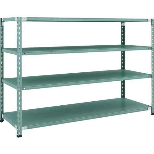 【SALE価格】TRUSCO CB型セミボルトレス軽中量棚 1800X600XH1200 4段 グリ...