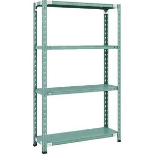 【SALE価格】TRUSCO CB型セミボルトレス軽中量棚 900X300XH1500 4段 グリーン ( CB-5334-GN ) トラスコ中山(株)｜orangetool