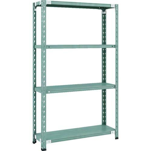 【SALE価格】TRUSCO CB型セミボルトレス軽中量棚 900X300XH1500 4段 グリー...