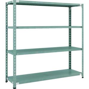 【SALE価格】TRUSCO CB型セミボルトレス軽中量棚 1500X450XH1500 4段 グリーン ( CB-5544-GN ) トラスコ中山(株)｜orangetool