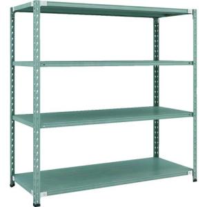 【SALE価格】TRUSCO CB型セミボルトレス軽中量棚 1500X600XH1500 4段 グリーン ( CB-5564-GN )｜orangetool