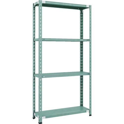 TRUSCO CB型セミボルトレス軽中量棚 900X300XH1800 4段 グリーン ( CB-6...