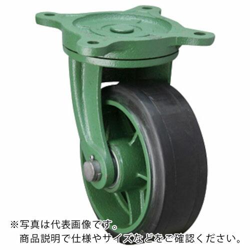 東北車輛製造所 鋳物製キャスター 幅広型自在金具付ゴム車輪 250X90 ( 250X90TBRB ...