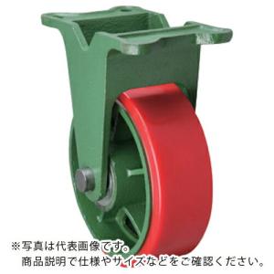 東北車輛製造所 鋳物製キャスター 幅広型固定金具付ウレタン車輪 125X50 (125X50TKULB)｜orangetool