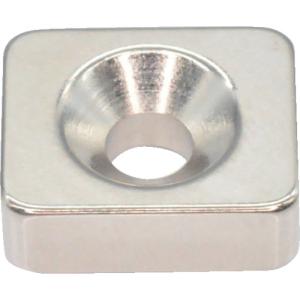 【SALE価格】TRUSCO ネオジム角形磁石 皿ねじ穴付 12mm×10mm×4mm M3 1個入 ( T12K04-M3 ) トラスコ中山(株)｜orangetool