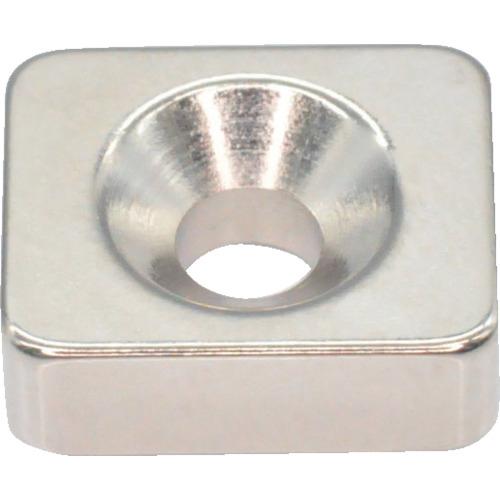 【SALE価格】TRUSCO ネオジム角形磁石 皿ねじ穴付 12mm×10mm×4mm M3 1個入...